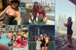 La esposa del jugador hondureño Emilio Izaguirre, Virginia Varela se está dando unas merecidas vacaciones en Dubái.