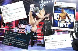 Artistas, jugadores de la NB, exjugadores de NBA, boxeadores y todas las personalidades que felicitaron a Teófimo López por su victoria sobre Lomachenko.