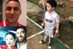 A Fabián, hijo de Jean Márquez, le gusta ponerse bajo el marco con la camisa del Real Madrid. El tico Keylor Navas tuvo un detallazo con él.