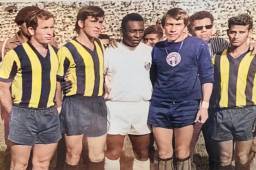 El Santos de Brasil, con Pelé en nómina, enfrentó al Real España y Olimpia de Honduras.
