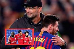 El entrenador del Liverpool, Jürgen Klopp, elogió a Messi como el único jugador al que se le permite no defender.