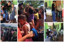 El delantero Rony Martínez no olvida sus raíces y antes de la navidad llevó alegría a niños y ancianos de Colón.