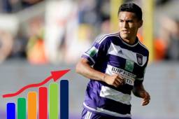 Andy Najar ha disputado más de 100 juegos oficiales con el Anderlecht.