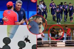 Las imágenes curiosas que dejó el clásico capitalino en el estadio Olímpico de San Pedro Sula y también en el choque de Real de Minas ante los Lobos de la UPN.