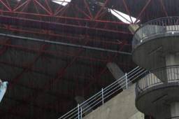 Una parte de la estructura del estadio de Balaídos está dañada.