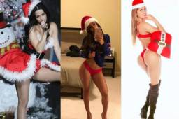 Modelos, porristas y famosas actrices han sorprendido a muchos en las redes sociales por la manera sensual que han celebrado la Navidad este 2017.