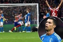 Cristiano Ronaldo no pudo participar en ninguno de los dos goles del Juventus ante el Atlético.