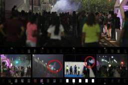 Las barras de Marathón y Real España se encontraron en la primera calle de San Pedro Sula y se agarraron a pedradas en las afueras del Morazán. La Policía Nacional intervino y gaseó hasta los que no tenía nada que ver en el pleito.