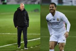 Zinedine Zidane, técnico del Real Madrid, no entiende lo que sucede con Eden Hazard.
