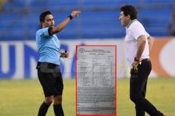 Héctor Vargas estaría inhabilitado para dirigir a Marathón en tres o cuatro partidos como mínimo.