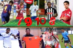 La temporada 2017-2018 que acaba de iniciar tiene nuevos números para los legionarios hondureños. Muchos usan dorsales de cracks. Atención a los “10” que tiene la Bicolor.