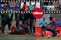 Motagua y Marathón empataron 1-1 en el clásico de las 'emes' en la fecha 7 del Apertura 2020. Estas son las imágenes que captó el lente de DIEZ. Fotos Emilio Flores