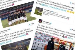 Algunos futbolistas referentes y otros que quizá no tengan actividad ante Honduras ha dejado mensajes en redes sociales.