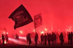 La afición del PAOK de Salónica FC celebró 93 años de fundación.