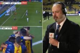 Roberto Gómez Junco se quedó relatando el partido durante los primeros minutos mientras le ayudaba otro narrador.