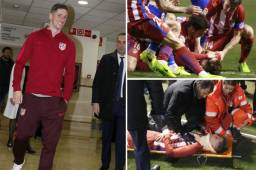 El delantero Fernando Torres 'deberá permanecer durante las próximas 48 horas en reposo deportivo', añadió el Atlético de Madrid en un comunicado. Foto AFP