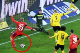 Así fue la falla de Erling Haaland a puerta vacía en la Bundesliga.