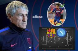 Sport, diario que sigue de cerca al Barcelona ha revelado un posible 11 que use el equipo culé ante el Napoli en Champions League. La gran sorpresa es el cambio de táctica, los de Setién formarían 3-5-2.