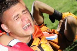 El portero Harold Fonseca se ha lesionado tres veces la rodilla; es la misma que adoleció en aquella final ante Platense cuando vestía la camisa del Motagua.