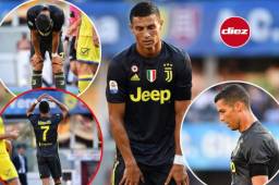 Te dejamos las mejores fotografías del debut de Cristiano Ronaldo en la Serie A ante el Chievo Verona. El delantero se mostró frustrado por no haber marcado un tanto.