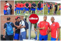 Las imágenes del entrenamiento del Olimpia de este martes. El arquero regresó tras ausentarse para estar al lado de su hermano, apuñalado en Roatán. Fotos Ronald Aceituno