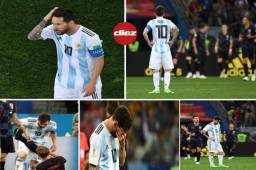 Lionel Messi y Argentina tuvieron un partido para el olvido ante Croacia, acá te presentamos las fotos que mostraron el sufrimiento del astro.