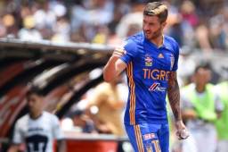 El francés André-Pierre Gignac superó la marca de Tomás Boy y es el nuevo goleador histórico de Tigres. Fotos AFP