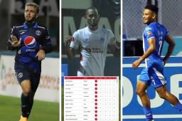 La tabla de goleo está que arde con la batalla entre Agustín Auzmendi y Jerry Bengtson. Fotos: Marvin Salgado y Emilio Flores.