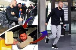 Javier Mascherano llego al rescate de Messi en el aeropuerto del Barcelona.