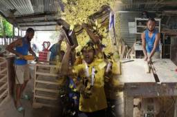 La nueva vida del futbolista Manel Doño quien fue campeón con Real España en 2010 y es un buen ebanista que hace de la madera una obra de arte.