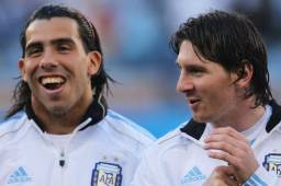 Tévez y Messi fueron compañeros en los Mundiales del 2006 y 2010.