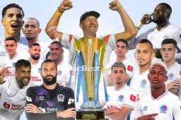 Los futbolistas que lograron la corona 38 en la Liga Nacional de Honduras. ARTE/DIEZ: Rigoberto Díaz