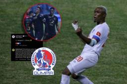 El mediocampista Deiby Flores se acordó de sus excompañeros en el Olimpia y les mandó un mensaje de motivación tras perder el clásico ante Motagua.