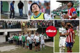 Jugadores del Platense saltaron a la cancha de la mano de las más fieles aficionadas. Nahún Espinoza explotó. El lente de DIEZ captó el motivo.