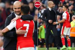 Guardiola felicitó a Alexis por su seguro fichaje con el United.
