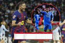 Lewandowski tuvo una gran noche para acercarse mucho a Kylian Mbappé.