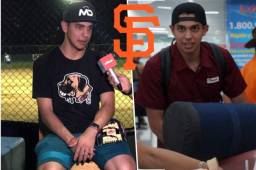 Mauricio Dubón llegó este lunes al país y de inmediato se fue a compartir con grandes y niños en el diamante José Enrique Bonilla de su amada San Pedro Sula.