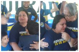 Patricio Armijo no pudo evitar las lágrimas cuando le confirmaron la noticia. La peña 'Honduras es de Boca' la acompañó en tan importante momento.