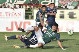 Marathón empató 0-0 con Motagua en el repechaje de vuelta del Clausura 2023. El partido se jugó en el Yankel Rosenthal. FOTOS: Moisés Valenzuela y Héctor Edú