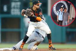 El parador en corto y segunda base sampedrano, Mauricio Dubón, cumplió un sueño; que su padre lo viera jugar en Grandes Ligas. Fotos cortesía