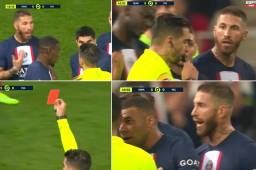 ¡Dos tarjetas en 10 segundos! La insólita expulsión que sufrió Sergio Ramos con el PSG: ‘‘¡Es increíble!’’