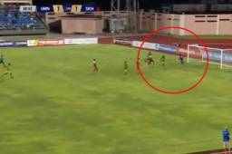 El delantero de Real España le dio el triunfo a su selección.