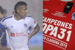 Se ha filtrado el diseño de la camisa con la que Olimpia festejaría la conquista de la Copa 31 pero se quedó con ellas fabricadas. Fotos cortesía