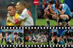 Te dejamos las imágenes que seguramente no viste en TV de la eliminación de Uruguay a manos de Perú en la Copa América 2019. El delantero Luis Suárez rompió en llanto.