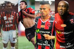 Nahamán González, Emil Martínez, Carlos Discua y Jerry Palacios formaron parte del Alajuelense.