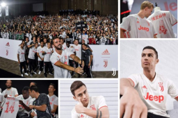 El equipo de Turín que se encuentra en Shanghai presentó su tercera equipación en plena pretemporada y causó furor. Así la lució Cristiano Ronaldo y compañía. FOTOS: Juventus.