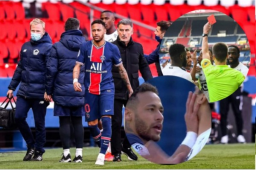 Neymar volvió a peder la cabeza y terminó expulsado en el partido por una agresión. El PSG perdió el partido y el liderato.