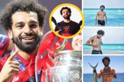 MoMo Salah disfruta unas merecidas vacaciones tras ganar la final de la Champions League contra el Tottenham el 1 de Junio en Madrid.