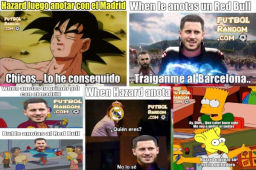 ¡Llegaron los memes! En está ocasión liquidan a Eden Hazard por su primer gol para el Real Madrid. Le recuerdan que está demasiado 'gordo' y que no sirve para nada. Además no se olvidan de Bale y James que no fueron convocados por el 'rey Zidane'.