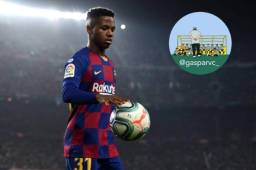 Ansu Fati durante uno de sus juegos con el Barcelona en LaLiga.